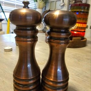 Copper Salt and Pepper Shakers